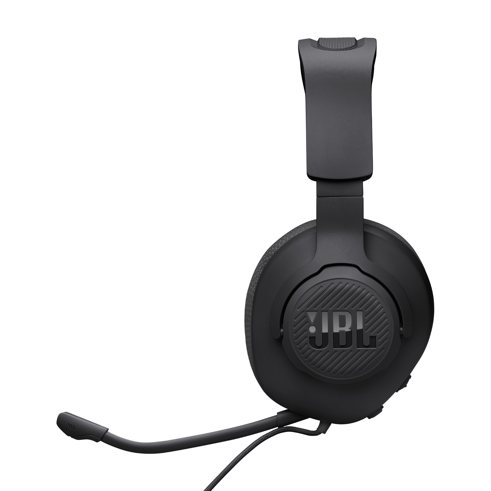 JBL Quantum 100M2 - Black - Wired over-ear gaming headset with detachable mic and mute option - Left